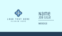Blue Flower Cross Business Card Image Preview