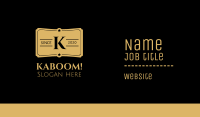 Gold Ticket Lettermark  Business Card Image Preview
