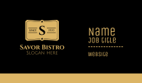 Gold Ticket Lettermark  Business Card Design
