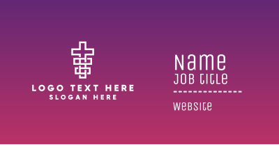 Geometric Religion Cross  Business Card Image Preview