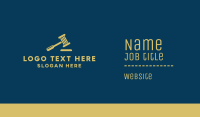 Gold Gavel Law Firm Business Card Image Preview