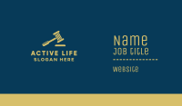 Gold Gavel Law Firm Business Card Image Preview