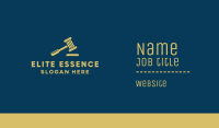 Gold Gavel Law Firm Business Card Image Preview