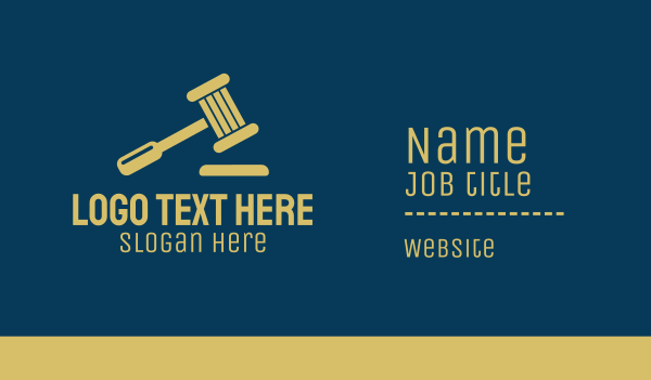 Gold Gavel Law Firm Business Card Design Image Preview