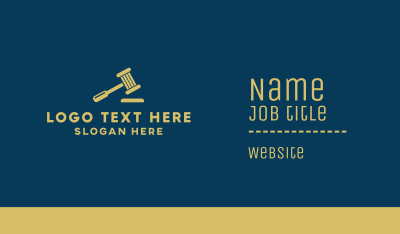 Gold Gavel Law Firm Business Card Image Preview