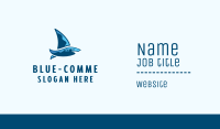 Blue Shark Sailing Boat Business Card Image Preview
