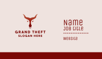 Minimalist  Brown Bull Business Card Image Preview
