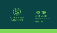 Green Business Letter S Business Card Image Preview