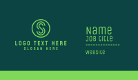 Green Business Letter S Business Card Image Preview