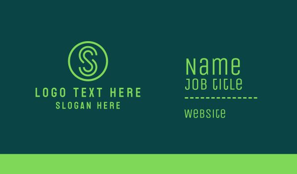 Green Business Letter S Business Card Design Image Preview