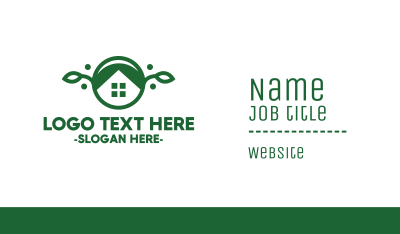 Green Vegan House Business Card Image Preview