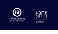 Glitchy Letter R  Business Card Image Preview