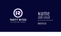 Glitchy Letter R  Business Card Image Preview
