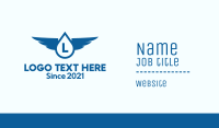 Water Drop Wings Business Card Image Preview