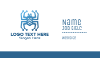Blue Digital Web Spider Business Card Design
