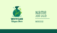 Green Natural Gardening Spray Business Card Image Preview