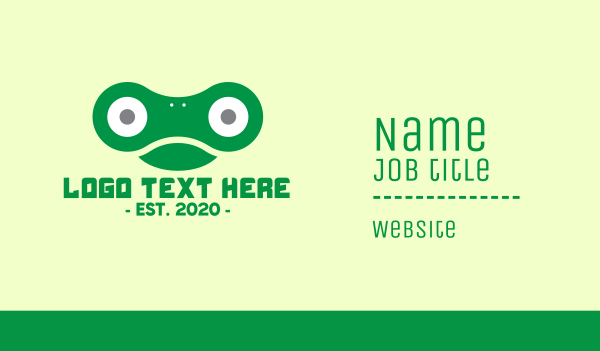 Green Chain Frog Business Card Design Image Preview