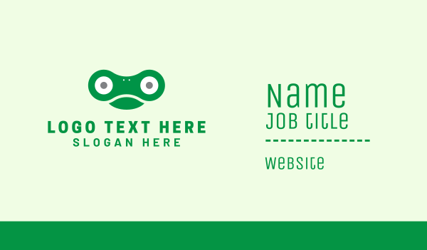 Green Chain Frog Business Card Design Image Preview