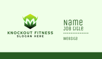 Green Hexagon Letter M   Business Card Image Preview