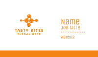 Orange Molecule Business Card Image Preview