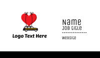 Taxi Cab Love Heart Business Card Image Preview