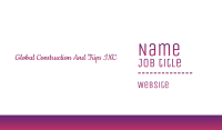 Grandient Purple Handwriting Business Card Image Preview