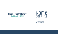 Tech Text Font Business Card Image Preview