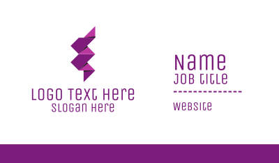 Purple Lightning Ribbon Business Card Image Preview