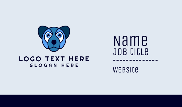 Blue Kids Dog Animal Mascot Business Card Design Image Preview