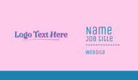 Girly Cute Wordmark  Business Card Image Preview