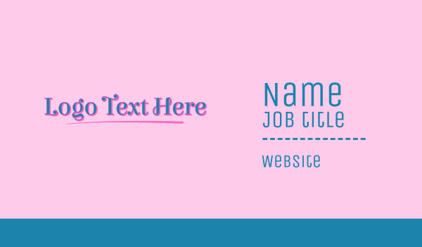 Girly Cute Wordmark  Business Card Design Image Preview