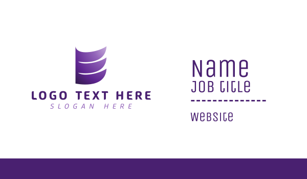 Violet Wing E Business Card Design Image Preview