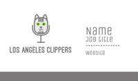 Cat Microphone Mic Business Card Image Preview