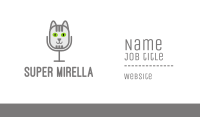 Cat Microphone Mic Business Card Image Preview
