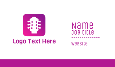 Guitar App Business Card Image Preview