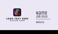 Colorful Letter C App Business Card Image Preview
