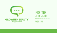 Green Eco Chat Business Card Image Preview