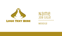 Golden Kangaroo Sitting Business Card Image Preview