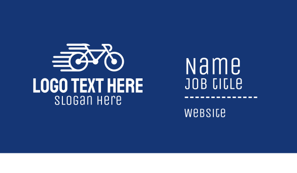 Simple Fast Bicycle Bike Business Card Design