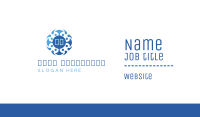 Blue Wreath Lettermark Business Card Image Preview