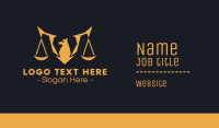 Golden Legal Griffin Business Card Design
