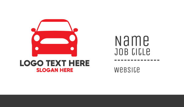Small Red Car Business Card Design Image Preview