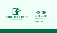 Green Badger Letter K Business Card Image Preview