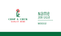 Green Red K Flower Business Card Image Preview