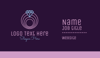 Minimalistic Spiral Diamond Business Card Image Preview