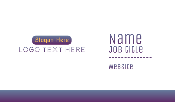 Modern Neon Wordmark Business Card Design Image Preview