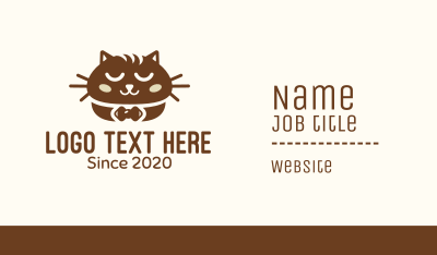 Brown Cat Bread Business Card