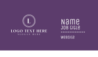 Purple F Emblem Business Card Preview
