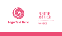 Pink Nature Circle Business Card Image Preview