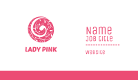 Pink Nature Circle Business Card Image Preview